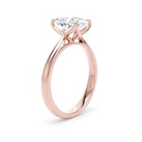 Goldsmiths 18ct Rose Gold 2.00cttw Elongated Cushion Cut Lab Grown Diamond Solitaire Engagement Ring - Ring Size Q.5