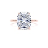 Goldsmiths 18ct Rose Gold 5.00cttw Elongated Cushion Cut Lab Grown Diamond Solitaire Engagement Ring - Ring Size O