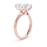 Goldsmiths 18ct Rose Gold 5.00cttw Elongated Cushion Cut Lab Grown Diamond Solitaire Engagement Ring - Ring Size O