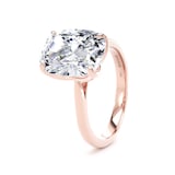 Goldsmiths 18ct Rose Gold 5.00cttw Elongated Cushion Cut Lab Grown Diamond Solitaire Engagement Ring - Ring Size O