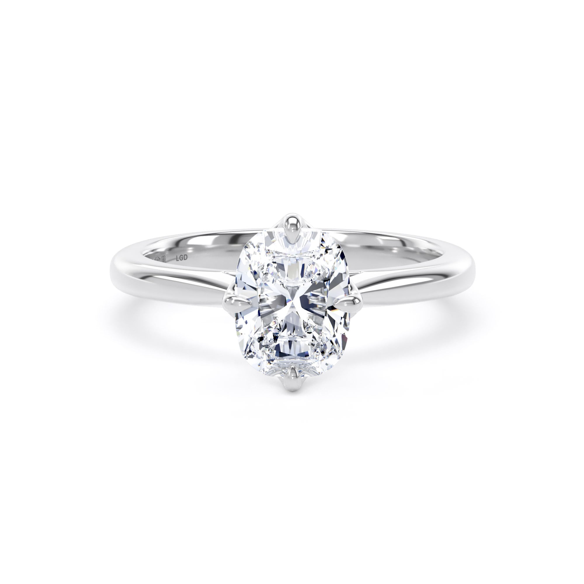 Platinum Compass Set 1.50cttw Elongated Cushion Cut Lab Grown Diamond Solitaire Engagement Ring