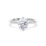 Goldsmiths Platinum Compass Set 1.50cttw Elongated Cushion Cut Lab Grown Diamond Solitaire Engagement Ring - Ring Size W.5