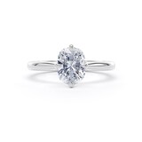 Goldsmiths Platinum Compass Set 1.50cttw Elongated Cushion Cut Lab Grown Diamond Solitaire Engagement Ring - Ring Size W.5