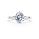 Goldsmiths Platinum Compass Set 2.00cttw Elongated Cushion Cut Lab Grown Diamond Solitaire Engagement Ring - Ring Size U