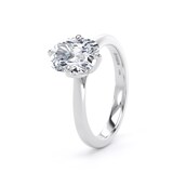 Goldsmiths Platinum Compass Set 2.00cttw Elongated Cushion Cut Lab Grown Diamond Solitaire Engagement Ring - Ring Size U