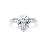 Goldsmiths Platinum Compass Set 3.00cttw Elongated Cushion Cut Lab Grown Diamond Solitaire Engagement Ring - Ring Size F.5