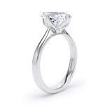 Goldsmiths Platinum Compass Set 3.00cttw Elongated Cushion Cut Lab Grown Diamond Solitaire Engagement Ring - Ring Size F.5
