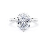 Goldsmiths Platinum Compass Set 4.00cttw Elongated Cushion Cut Lab Grown Diamond Solitaire Engagement Ring - Ring Size I.5