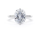 Goldsmiths Platinum Compass Set 4.00cttw Elongated Cushion Cut Lab Grown Diamond Solitaire Engagement Ring - Ring Size I.5