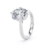 Goldsmiths Platinum Compass Set 4.00cttw Elongated Cushion Cut Lab Grown Diamond Solitaire Engagement Ring - Ring Size I.5