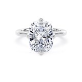 Goldsmiths Platinum Compass Set 5.00cttw Elongated Cushion Cut Lab Grown Diamond Solitaire Engagement Ring - Ring Size G