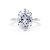 Goldsmiths Platinum Compass Set 5.00cttw Elongated Cushion Cut Lab Grown Diamond Solitaire Engagement Ring - Ring Size G