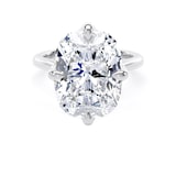 Goldsmiths Platinum Compass Set 10.00cttw Elongated Cushion Cut Lab Grown Diamond Solitaire Engagement Ring - Ring Size V.5