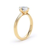 Goldsmiths 18ct Yellow Gold Compass Set 1.50cttw Elongated Cushion Cut Lab Grown Diamond Solitaire Engagement Ring - Ring Size Y