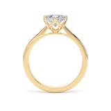 Goldsmiths 18ct Yellow Gold Compass Set 2.00cttw Elongated Cushion Cut Lab Grown Diamond Solitaire Engagement Ring - Ring Size F