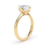 Goldsmiths 18ct Yellow Gold Compass Set 3.00cttw Elongated Cushion Cut Lab Grown Diamond Solitaire Engagement Ring - Ring Size I.5