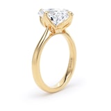 Goldsmiths 18ct Yellow Gold Compass Set 5.00cttw Elongated Cushion Cut Lab Grown Diamond Solitaire Engagement Ring - Ring Size G.5