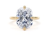 Goldsmiths 18ct Yellow Gold Compass Set 7.00cttw Elongated Cushion Cut Lab Grown Diamond Solitaire Engagement Ring - Ring Size X