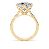 Goldsmiths 18ct Yellow Gold Compass Set 7.00cttw Elongated Cushion Cut Lab Grown Diamond Solitaire Engagement Ring - Ring Size X