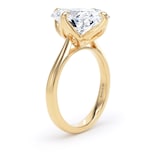 Goldsmiths 18ct Yellow Gold Compass Set 7.00cttw Elongated Cushion Cut Lab Grown Diamond Solitaire Engagement Ring - Ring Size X