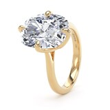 Goldsmiths 18ct Yellow Gold Compass Set 7.00cttw Elongated Cushion Cut Lab Grown Diamond Solitaire Engagement Ring - Ring Size X