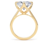 Goldsmiths 18ct Yellow Gold Compass Set 10.00cttw Elongated Cushion Cut Lab Grown Diamond Solitaire Engagement Ring - Ring Size Y.5