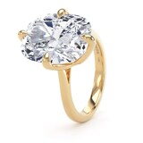 Goldsmiths 18ct Yellow Gold Compass Set 10.00cttw Elongated Cushion Cut Lab Grown Diamond Solitaire Engagement Ring - Ring Size Y.5