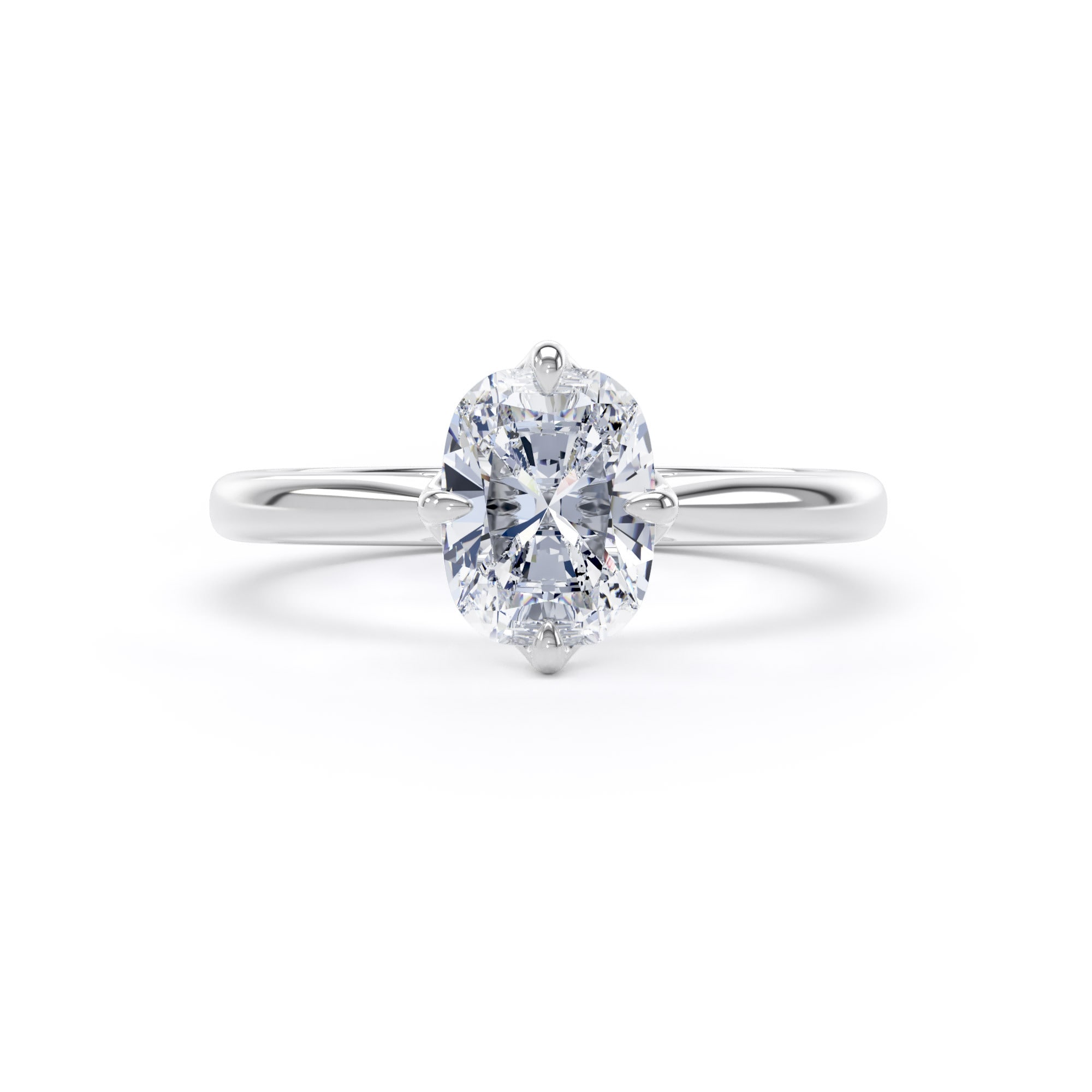 Goldsmiths 18ct White Gold Compass Set 1.50cttw Elongated Cushion Cut Lab Grown Diamond Solitaire Engagement Ring - Ring Size I Goldsmiths 18ct White Gold Compass Set 1.50cttw Elongated Cushion Cut Lab Grown Diamond Solitaire Engagement Ring - Ring Size I