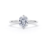 Goldsmiths 18ct White Gold Compass Set 1.50cttw Elongated Cushion Cut Lab Grown Diamond Solitaire Engagement Ring - Ring Size M