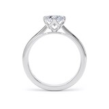 Goldsmiths 18ct White Gold Compass Set 1.50cttw Elongated Cushion Cut Lab Grown Diamond Solitaire Engagement Ring - Ring Size M