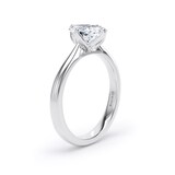 Goldsmiths 18ct White Gold Compass Set 1.50cttw Elongated Cushion Cut Lab Grown Diamond Solitaire Engagement Ring - Ring Size M