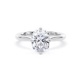 Goldsmiths 18ct White Gold Compass Set 2.00cttw Elongated Cushion Cut Lab Grown Diamond Solitaire Engagement Ring - Ring Size X.5