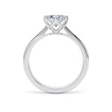 Goldsmiths 18ct White Gold Compass Set 2.00cttw Elongated Cushion Cut Lab Grown Diamond Solitaire Engagement Ring - Ring Size X.5