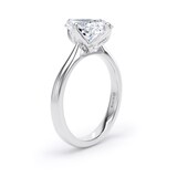 Goldsmiths 18ct White Gold Compass Set 3.00cttw Elongated Cushion Cut Lab Grown Diamond Solitaire Engagement Ring - Ring Size T.5