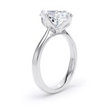 Goldsmiths 18ct White Gold Compass Set 4.00cttw Elongated Cushion Cut Lab Grown Diamond Solitaire Engagement Ring - Ring Size G.5