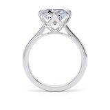 Goldsmiths 18ct White Gold Compass Set 5.00cttw Elongated Cushion Cut Lab Grown Diamond Solitaire Engagement Ring - Ring Size H