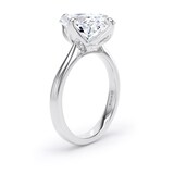 Goldsmiths 18ct White Gold Compass Set 5.00cttw Elongated Cushion Cut Lab Grown Diamond Solitaire Engagement Ring - Ring Size H