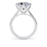 Goldsmiths 18ct White Gold Compass Set 7.00cttw Elongated Cushion Cut Lab Grown Diamond Solitaire Engagement Ring - Ring Size S