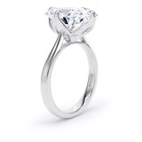 Goldsmiths 18ct White Gold Compass Set 7.00cttw Elongated Cushion Cut Lab Grown Diamond Solitaire Engagement Ring - Ring Size S