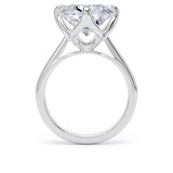 Goldsmiths 18ct White Gold Compass Set 10.00cttw Elongated Cushion Cut Lab Grown Diamond Solitaire Engagement Ring - Ring Size S.5
