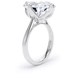 Goldsmiths 18ct White Gold Compass Set 10.00cttw Elongated Cushion Cut Lab Grown Diamond Solitaire Engagement Ring - Ring Size S.5