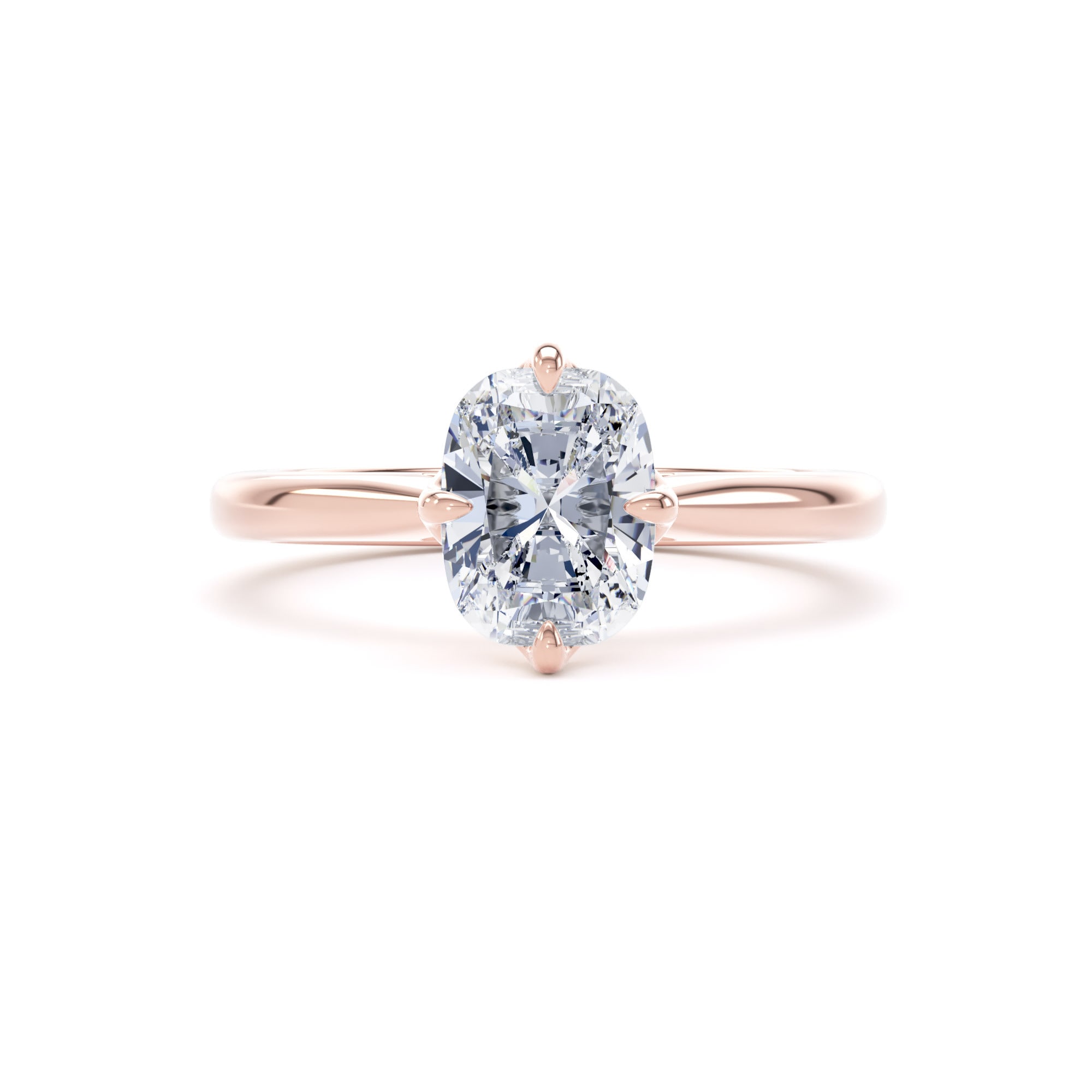 Goldsmiths 18ct Rose Gold Compass Set 1.50cttw Elongated Cushion Cut Lab Grown Diamond Solitaire Engagement Ring - Ring Size F.5 Goldsmiths 18ct Rose Gold Compass Set 1.50cttw Elongated Cushion Cut Lab Grown Diamond Solitaire Engagement Ring - Ring Size F.5