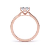 Goldsmiths 18ct Rose Gold Compass Set 1.50cttw Elongated Cushion Cut Lab Grown Diamond Solitaire Engagement Ring - Ring Size H
