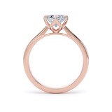 Goldsmiths 18ct Rose Gold Compass Set 2.00cttw Elongated Cushion Cut Lab Grown Diamond Solitaire Engagement Ring - Ring Size M.5