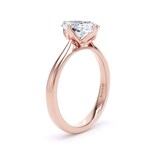 Goldsmiths 18ct Rose Gold Compass Set 2.00cttw Elongated Cushion Cut Lab Grown Diamond Solitaire Engagement Ring - Ring Size M.5