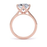 Goldsmiths 18ct Rose Gold Compass Set 5.00cttw Elongated Cushion Cut Lab Grown Diamond Solitaire Engagement Ring - Ring Size L.5