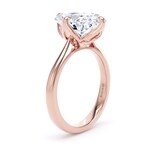 Goldsmiths 18ct Rose Gold Compass Set 5.00cttw Elongated Cushion Cut Lab Grown Diamond Solitaire Engagement Ring - Ring Size L.5