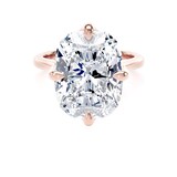 Goldsmiths 18ct Rose Gold Compass Set 10.00cttw Elongated Cushion Cut Lab Grown Diamond Solitaire Engagement Ring - Ring Size S.5