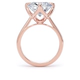 Goldsmiths 18ct Rose Gold Compass Set 10.00cttw Elongated Cushion Cut Lab Grown Diamond Solitaire Engagement Ring - Ring Size S.5