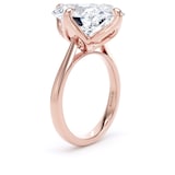 Goldsmiths 18ct Rose Gold Compass Set 10.00cttw Elongated Cushion Cut Lab Grown Diamond Solitaire Engagement Ring - Ring Size S.5